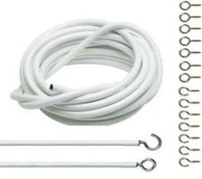 Net Curtain Wire White Window