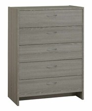 Seville 5 Drawer Chest - Grey Oak Effect ( B Grade )