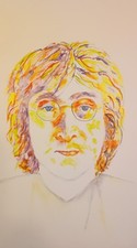 John Lennon Print. A3.   Hand finished and Signed by Artist