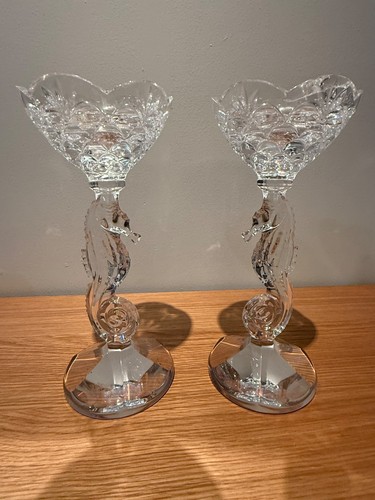 Two waterford crystal seahorse - waterford,