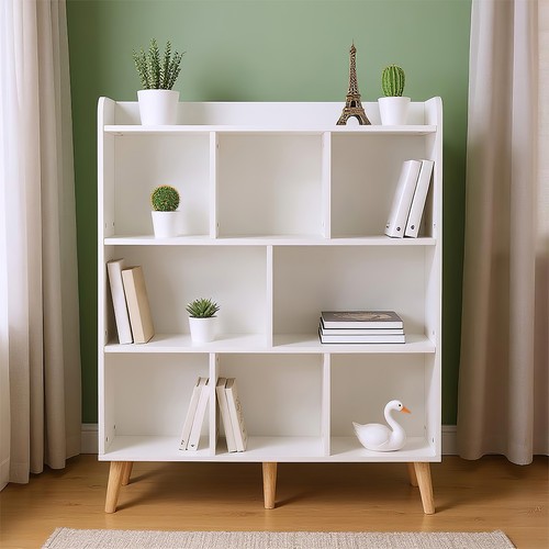 Cubes wooden bookcase shelf - cubes,