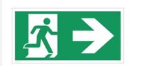 New COOPER LUCALR Emergency Exit Sign Legend Double Sided Arrow Right/Left