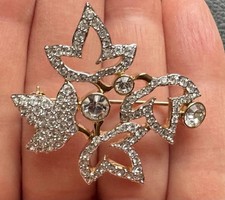 Genuine Swarovski Leaf Brooch