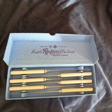 Boxed JOSEPH RODGERS & SONS - SET 6 Dessert Knives - Cutlers to his Majesty GR 