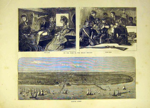 Original old antique print - original,