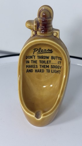 Vintage ceramic urinal ashtray - ceramic,