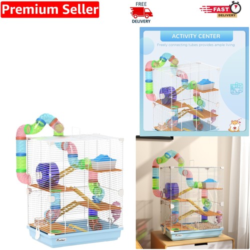 Light blue tier hamster - tier, cage