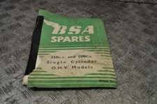 Bsa original early spares list - original,