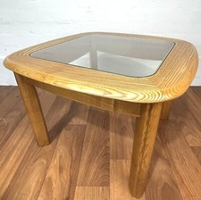 Stylish Mid Century Solid Oak Coffee Table G Plan Brand New Glass