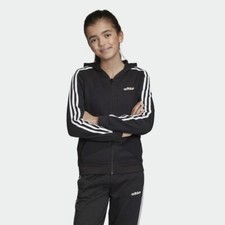 Adidas Girls Hoodie Hoody Junior Kids Fleece Top Jacket Jumper Sweatshirt Hood
