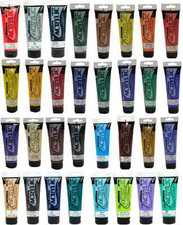 120ml TUBES OF ACRYLIC ARTISTS QUALITY PAINT CANVAS CRAFT DECORATIVE 33 COLOURS