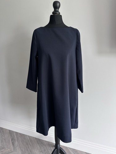 Cos navy wool line - navy, flare
