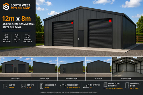12m steel building - 12m, x