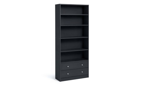 Maine drawer bookcase black - maine, 2