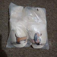 Cream Sausage Dog Slippers UK 5/6