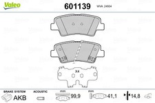 Rear VALEO-OE 601139 Brake Pad