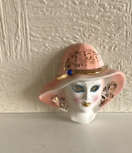 Ceramic wall plaque - plaque, hat