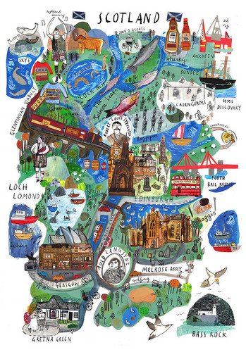 Scottish scotland mapped out - scottish,