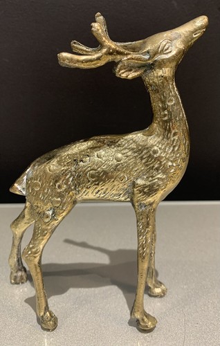 Vintage brass deer buck stag - deer,