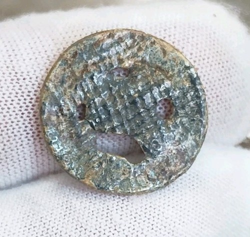 Ancient lead token - token, button