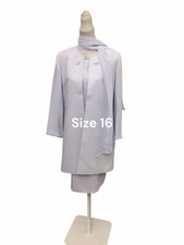 Condici Lilac Embroidered Dress + Jacket Length 34” Size 16  Away