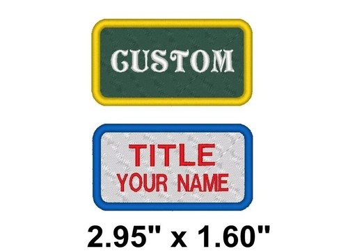 Custom embroidered name - embroidered, tag