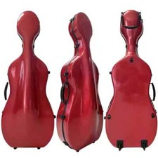 Advance 1/2 Cello Case Carbon Fiber Cello Box Carry for dark red