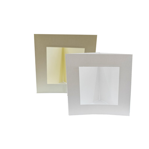 Square white and ivory - white,