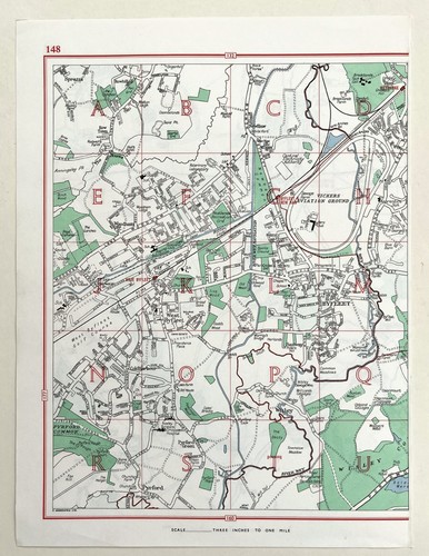 Large vintage 1960s - vintage, map