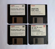 CANON Printer Windows 3.1/95 Computer Software Floppy  Disks