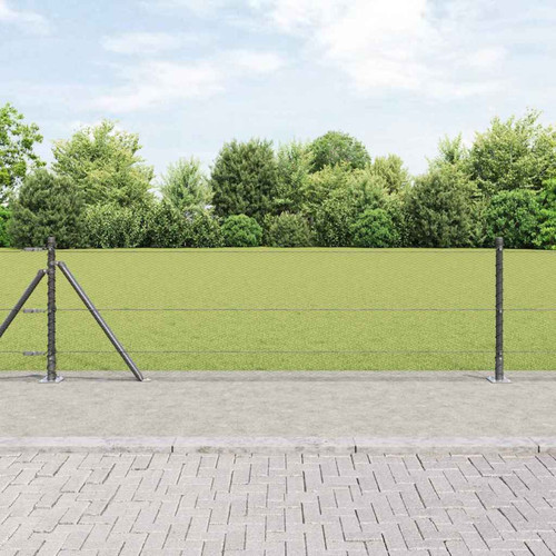 Fence post grey steel - grey, x
