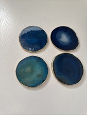 Brand New Natural Agate Coasters For Drinks Set of 4