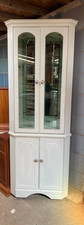 White Corner Display Cabinet