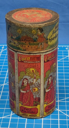 Vintage fireworks container - fireworks,