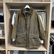 Barbour Northumbria Wax Coat Jacket Oil Size C44 / 112cm Brown Country Farm Rain