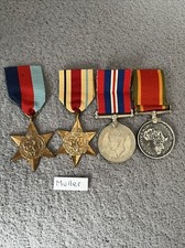 World War II Group of NAMED Medals Africa Service Medal group of 4 - MULLER -UDF