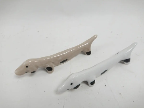 Pair ceramic dachshund - ceramic, dog