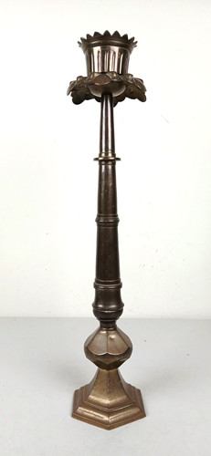 Vtg tall brass pillar - vtg,