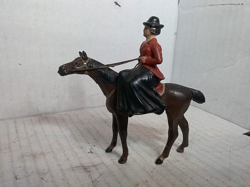 Lady side saddle horse - saddle, on