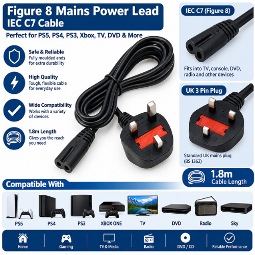 Figure mains power lead iec - mains,