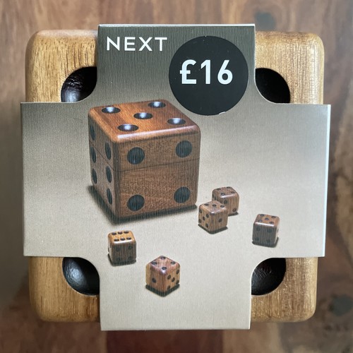 Next dark bronx wooden dice - wooden,