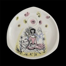 vintage Foley Bone China "April" pattern tea plate or saucer, by Maureen Tanner
