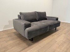 Julien Velvet 2-Seater Sofa – Grey