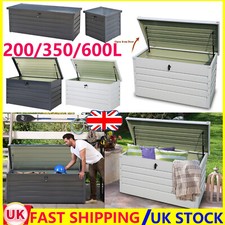 200-600L Large Storage Cabinet 600 L Garden Chest Box Tool Shed Patio Container