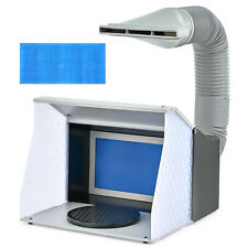 CO-Z Airbrush Paint Spray Booth with 4 LED Lights & 2 Fans Turntable Exhaust