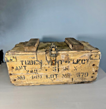 Wooden Ammo Box Case With Cushioned interia And Beautiful Lock VGC Vintage