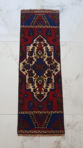 Long blue small - long, rug