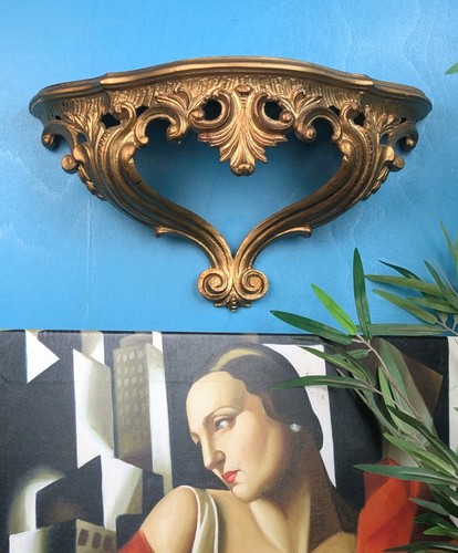 Vintage gold wall console - vintage,