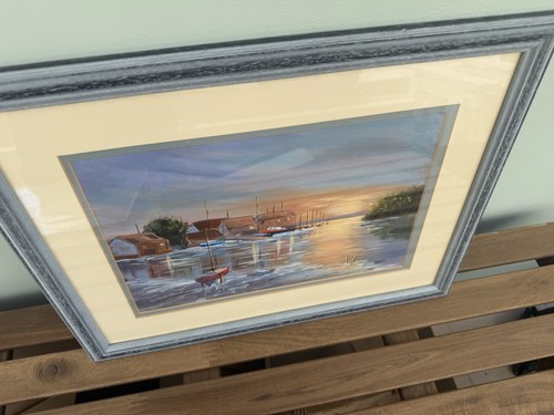 Framed acrylic painting - acrylic,