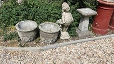 Vintage garden stone statues - vintage,